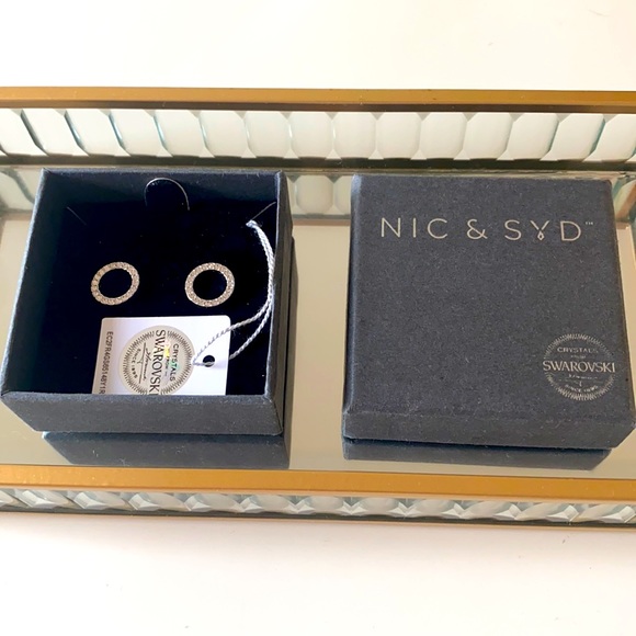 NIC & SYD Jewelry - Nic & Syd Classic Circle Earrings w/ Swarovski